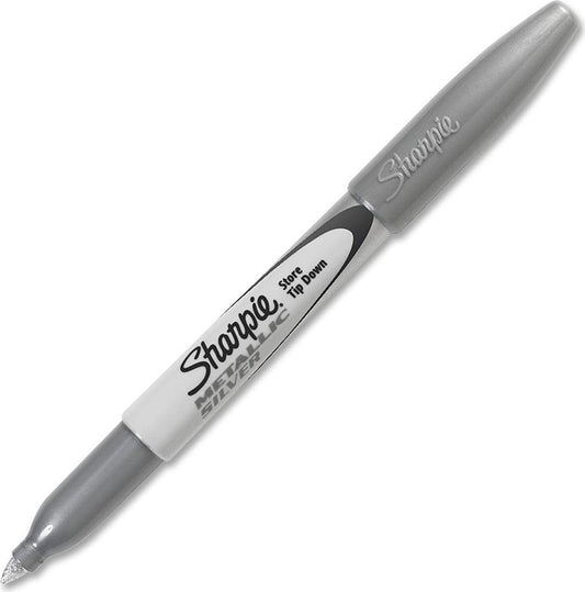 Sharpie Fine Point Permanent Markers, Metallic Silver