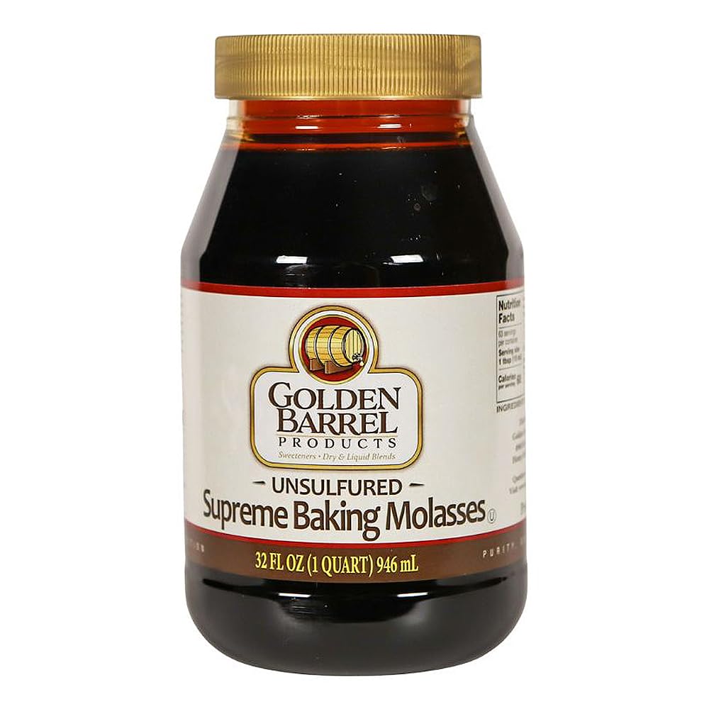 Golden Barrel Unsulphured Supreme Baking/Barbados molasses, 32 Ounce