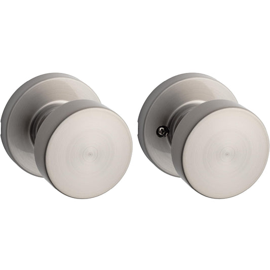 Kwikset Pismo Passage Door Knob Satin Nickel