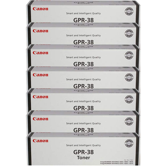 7 X CANON 3766B003AA GPR-38 Toner 56000 Page-Yield Black Simple To Install