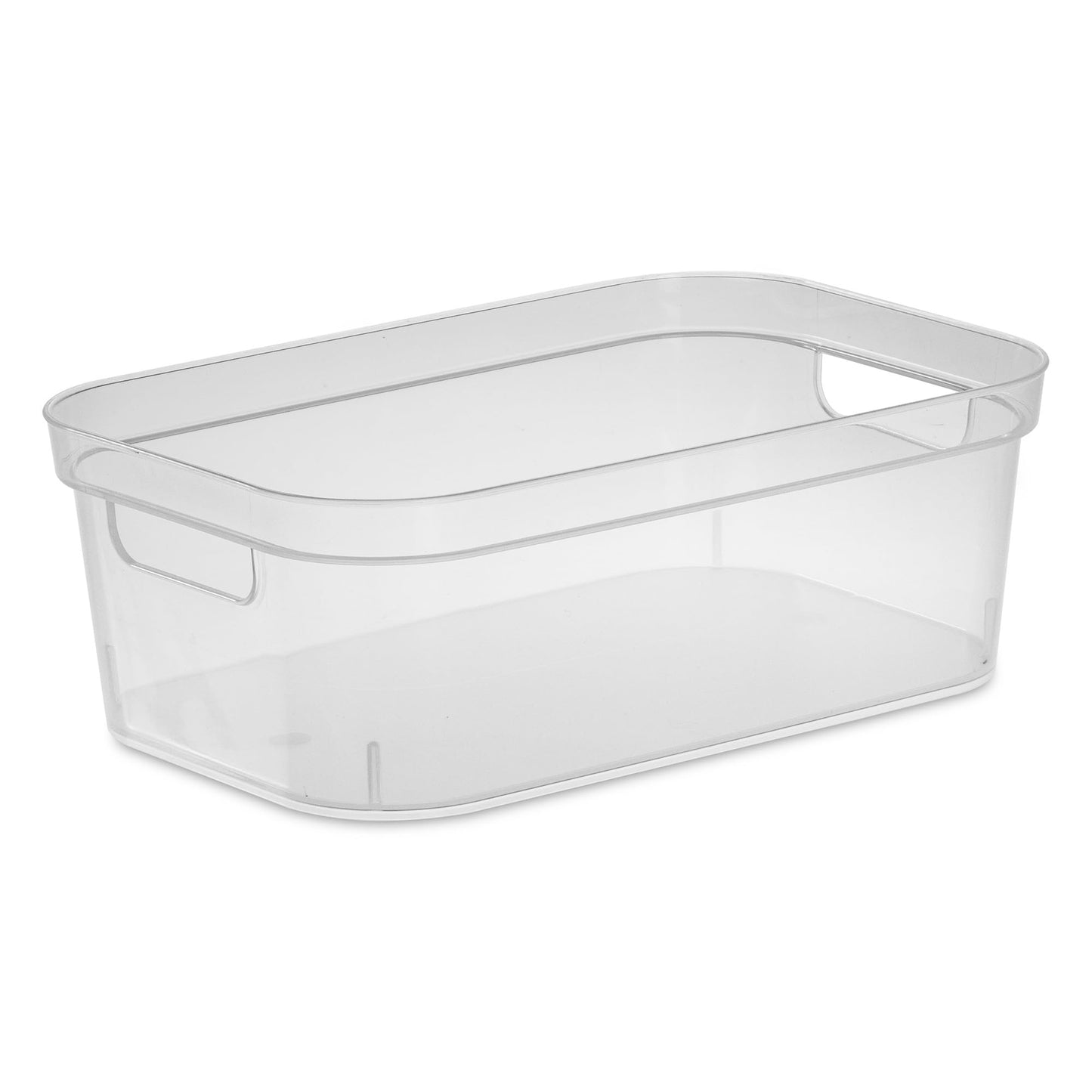 Sterilite Small Storage Bin, Plastic Storage Container for Organizing the Pantry, Closet, Bathroom and Countertops, Clear, 8-Pack