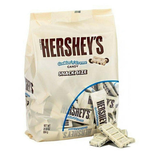 HERSHEY'S Cookies 'n' Crème Snack Size Bars, Treats Bars (Pack of 2 Pounds)