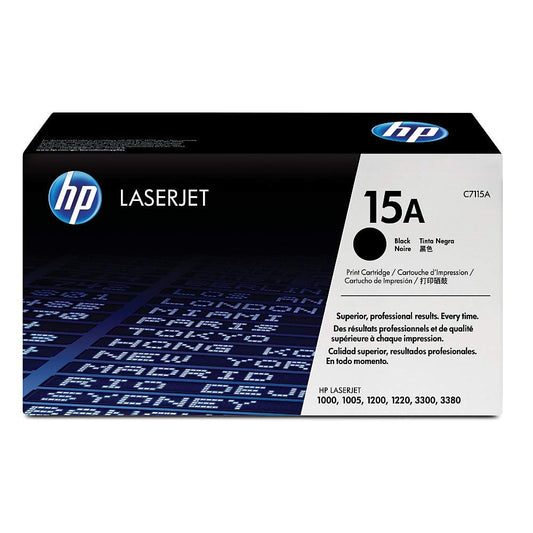 HP Remanufactured C7115A (15A) Black Laser Toner Cartridge (up to 2,500 Pages)