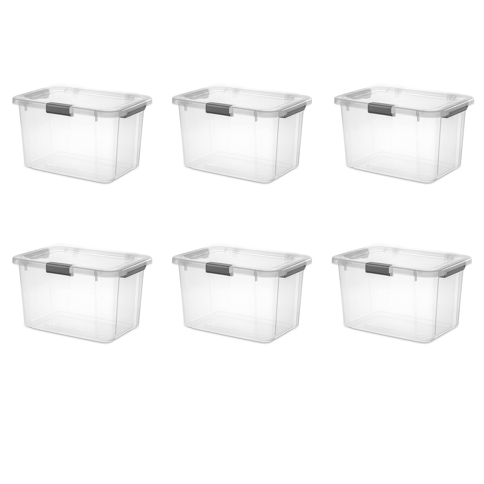 Sterilite 30 QT Hinged Lid Box 6-Pack