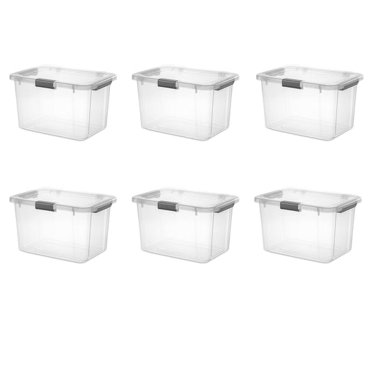 Sterilite 30 QT Hinged Lid Box 6-Pack