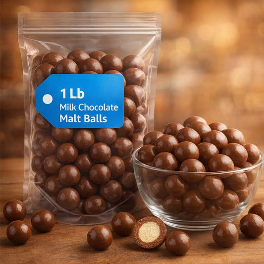 Milk Chocolate Malt Balls – 1 lb Bag, Classic Crunchy Malted Chocolate Candy