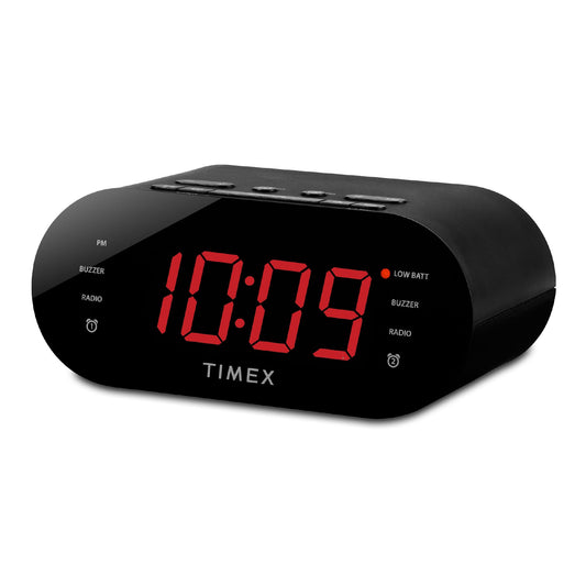 Timex T231G AM/FM Dual Alarm Clock Radio with 1.2-Inch Display and Line-In Jack (Gunmetal)