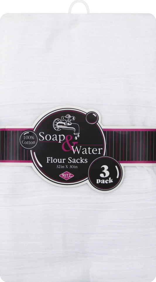 Ritz White Cotton Flour Sack Towel 3 pk
