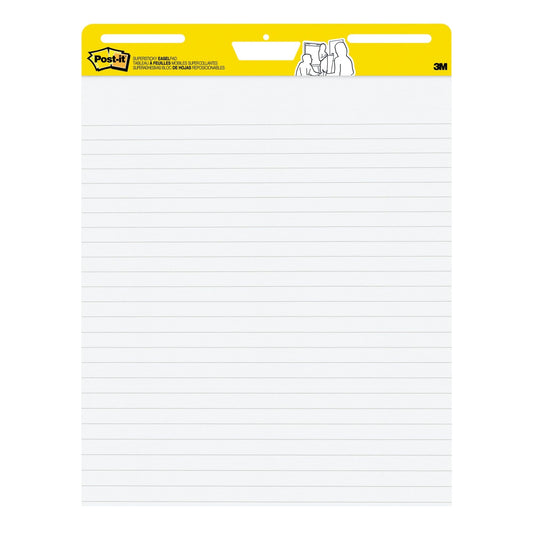 Post-it Super Sticky Easel Pad, 25 in x 30 in, Lined, 30 Sheets Per Pad, 561WLSS