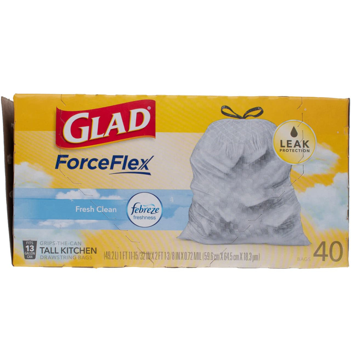 Glad Tall Kitchen Bags 13 Gal 40ct