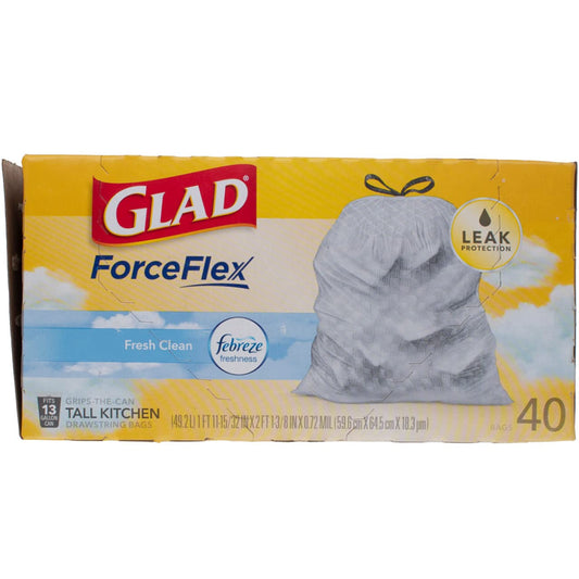 Glad Tall Kitchen Bags 13 Gal 40ct