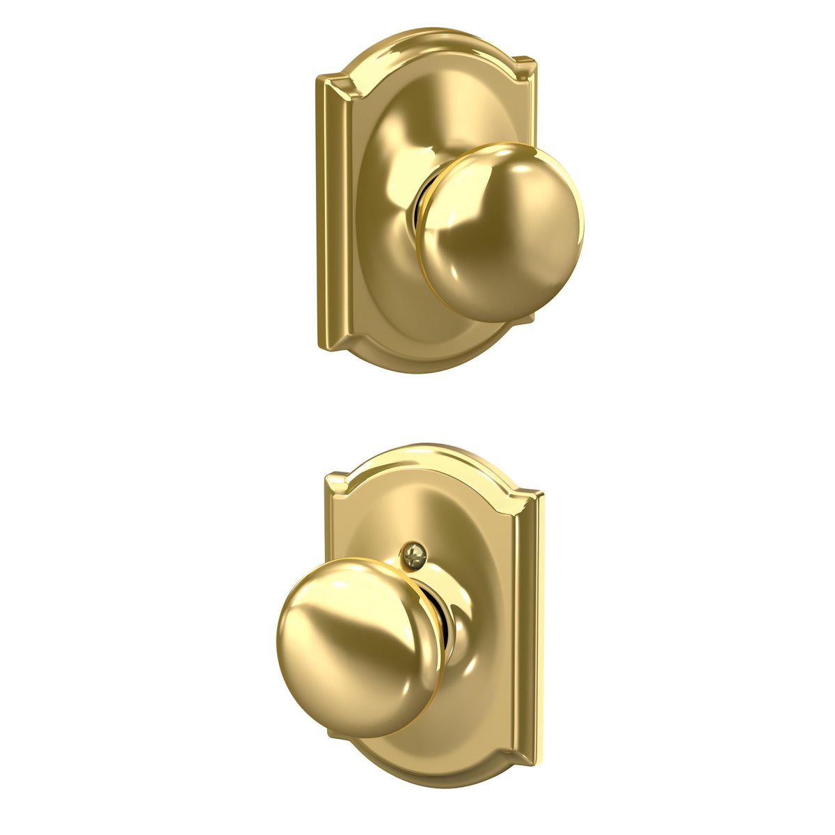 Schlage Plymouth F10PLY605CAM Passage Door Knobset