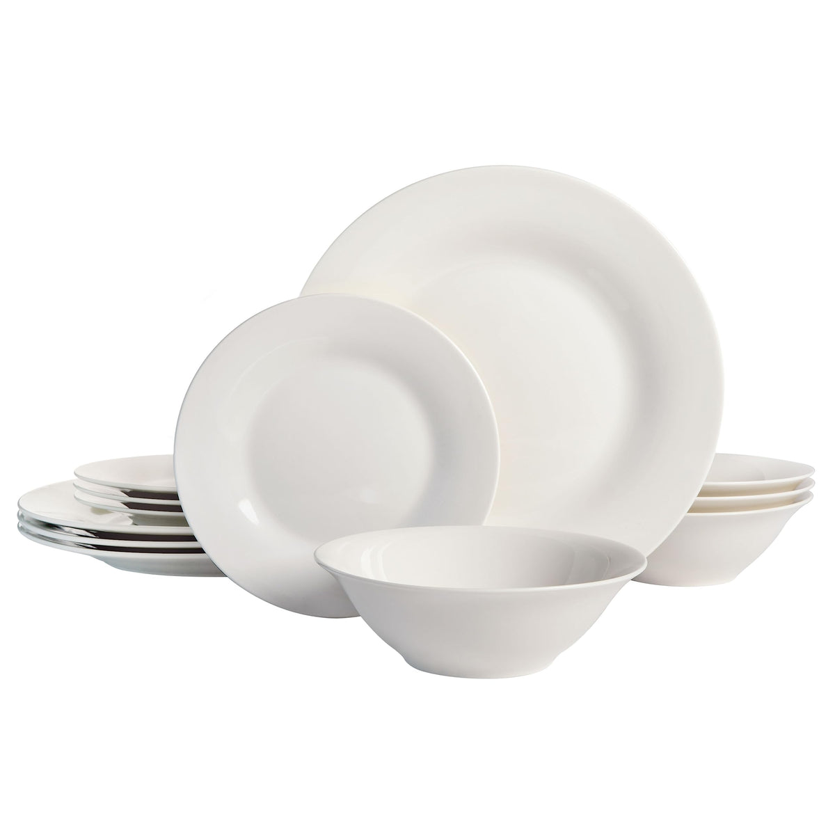 Gibson Home Zen Buffet 12 Piece Porcelain Dinnerware Set