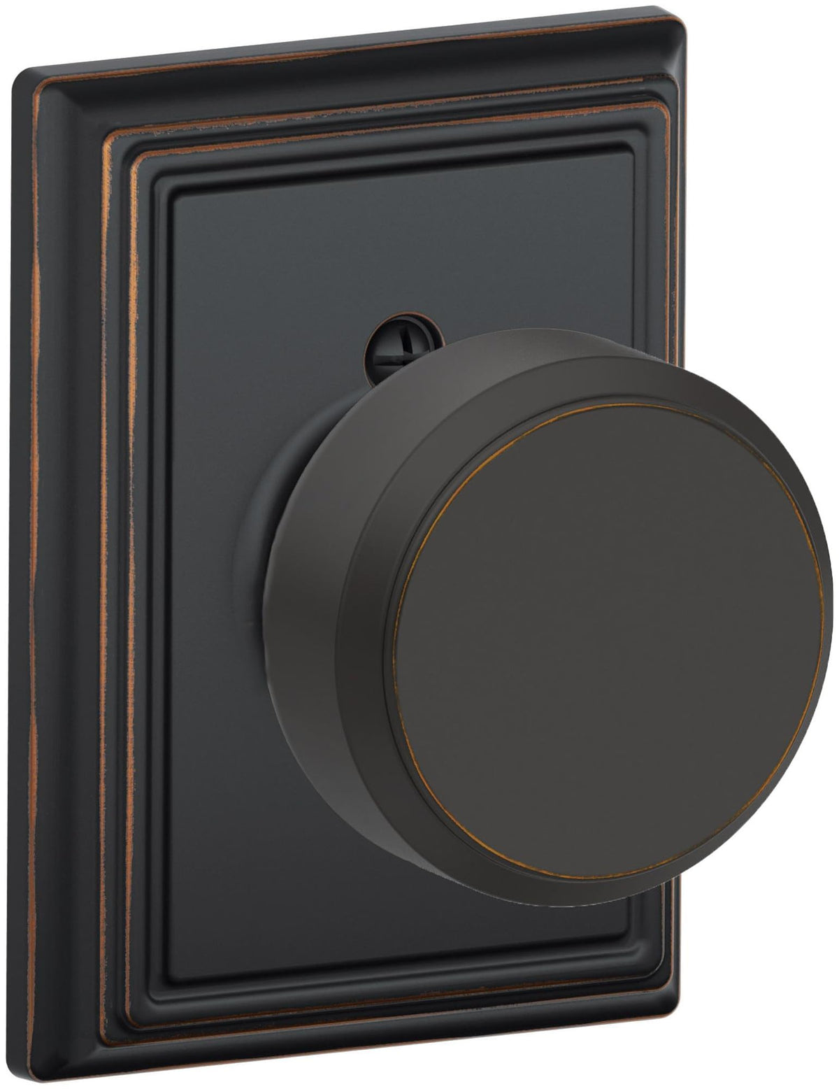 Schlage Bowery F170-BWE-ADD Dummy Door Knob Aged Bronze