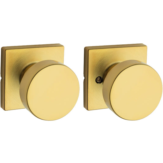 Kwikset Pismo Passage Door Knob Satin Brass