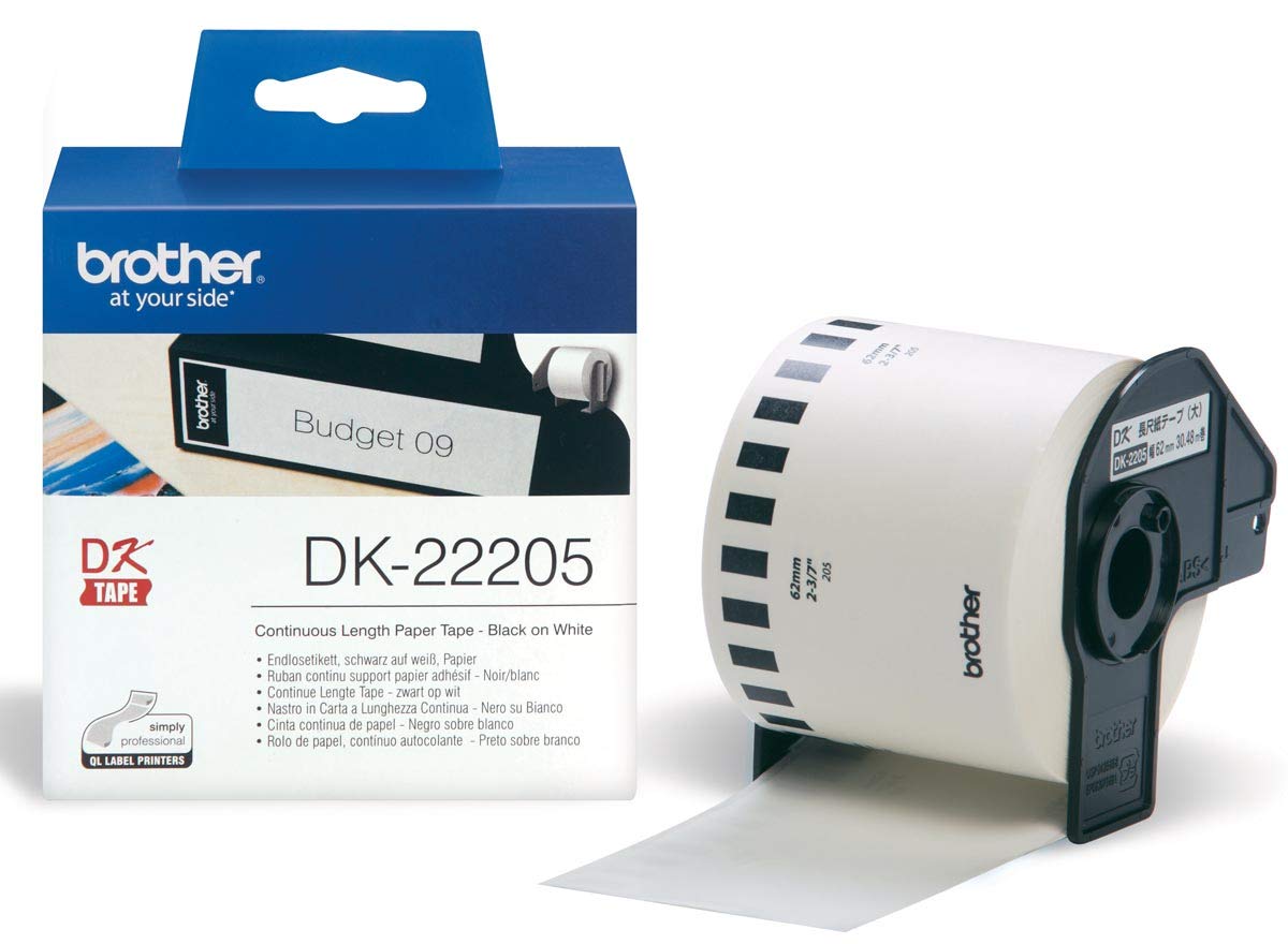 Brother Continuous Paper Tape White 62mm