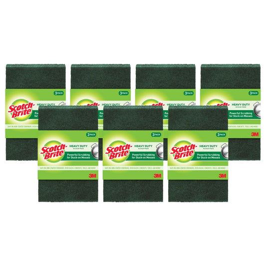 3M Scotch-Brite Heavy Duty Scour Pads 21-Pack