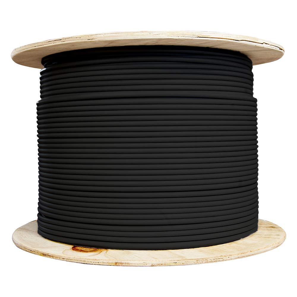 CableWholesale Cat6a Black Copper Ethernet Cable 1000ft