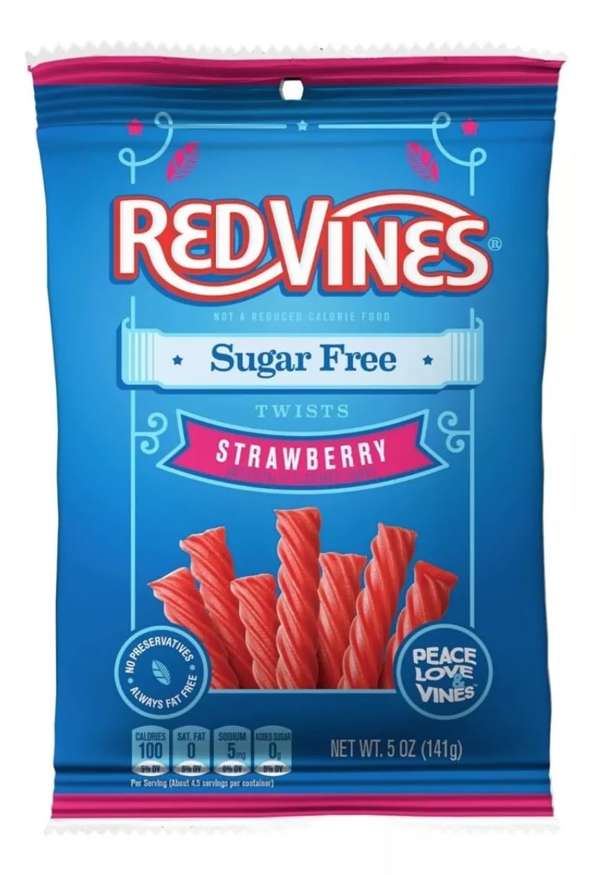 Red Vines Strawberry Licorice Twists Sugar Free 5oz