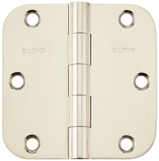 Baldwin 1135055I Radius Mortise Hinge Bright Nickel