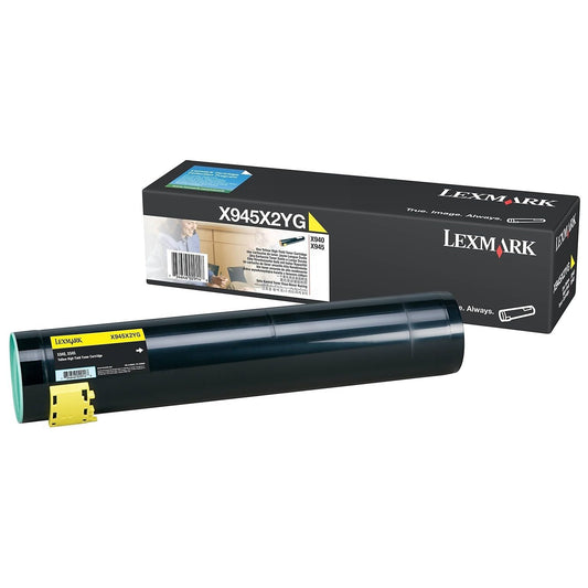 Lexmark - X945X2YG High-Yield Toner, 22000 Page-Yield, Yellow - Sold As 1 Each - Creates Eye-Pleasing Text and Images.
