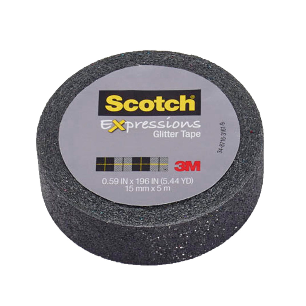 Scotch® Expressions Glitter Tape, 0.59" x 196", Teal Blue