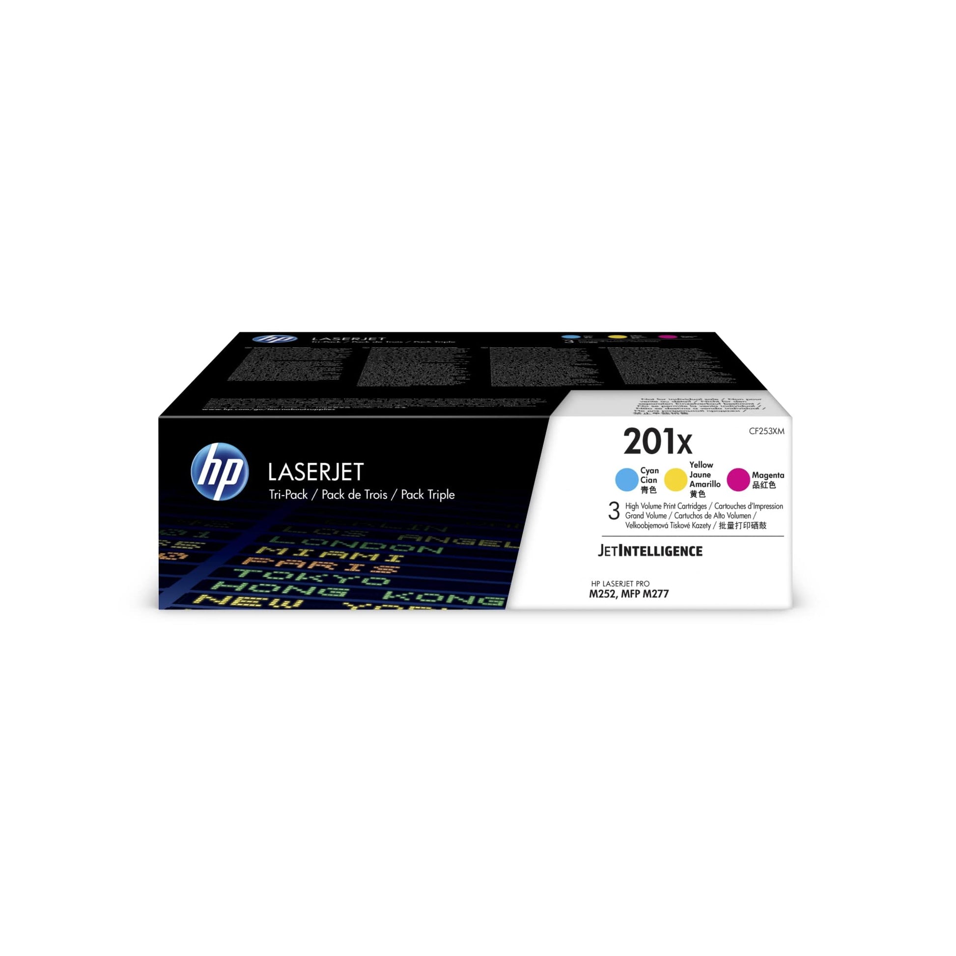 HP 201X High-Yield Toner Cartridge 3-Pack CF253XM