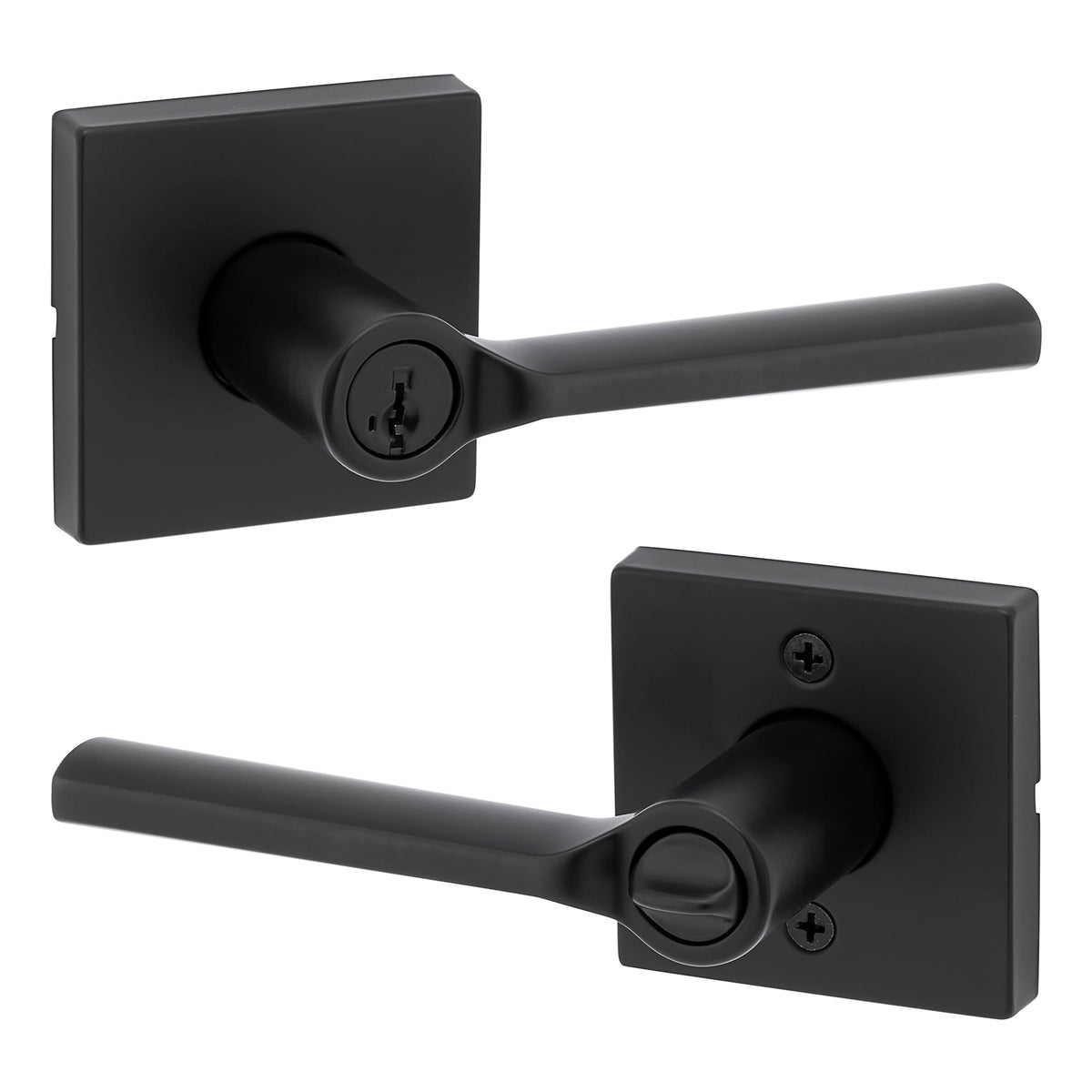 Kwikset Lisbon Entry Door Handle Matte Black