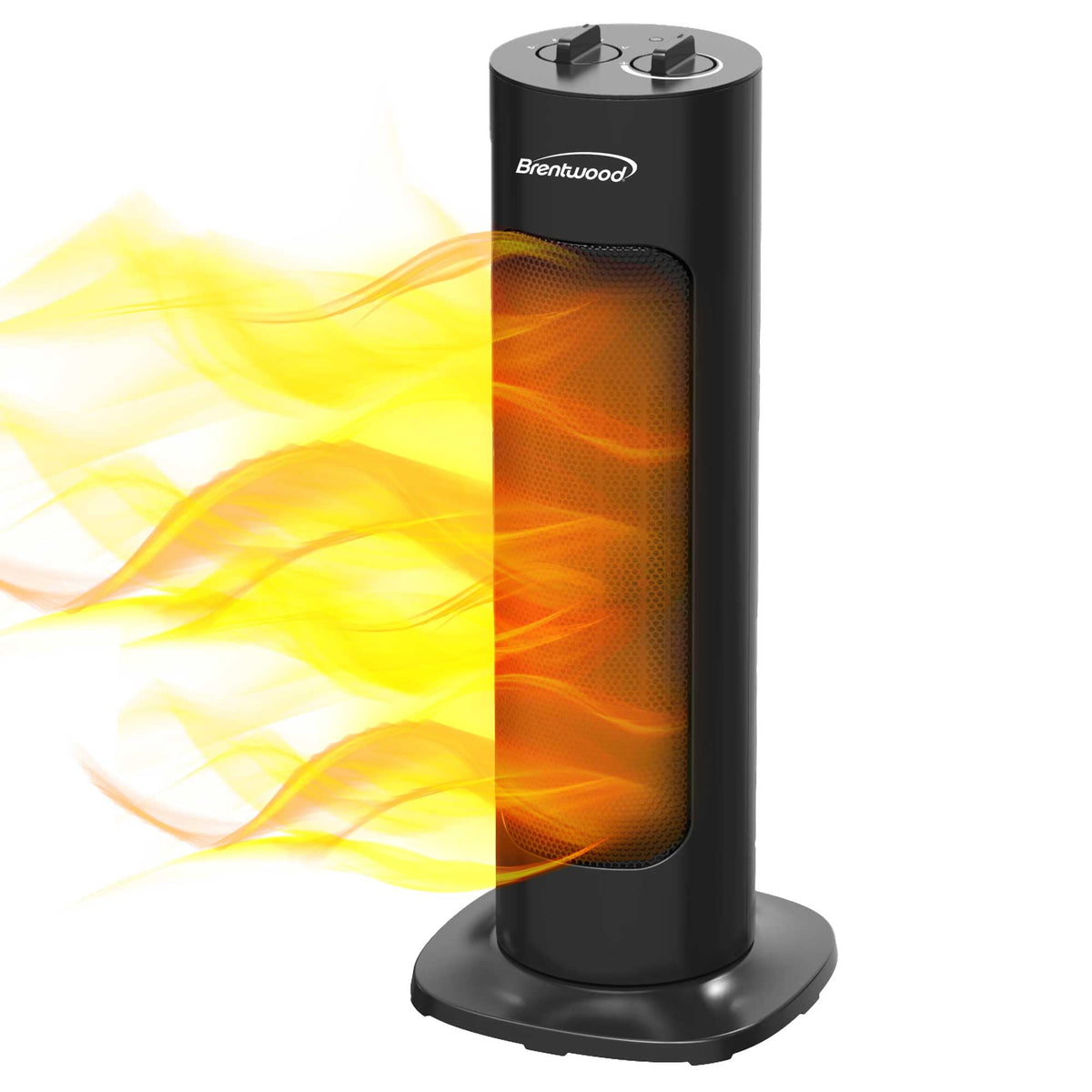 Brentwood H-C1618BK Ceramic Tower Space Heater 1500W Black