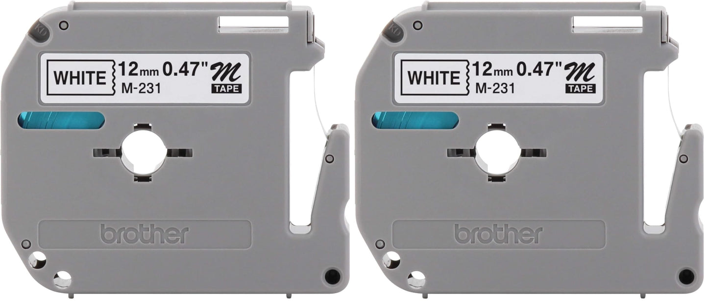 Brother M231 1/2in Labeling Tape 2-Pack