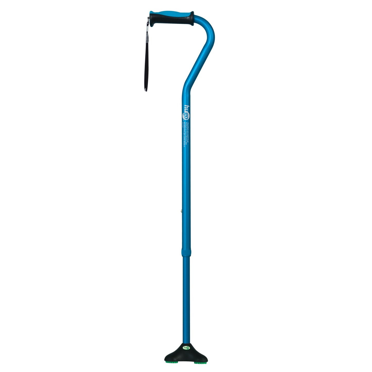 Hugo QuadPod Adjustable Offset Cane, Aquamarine