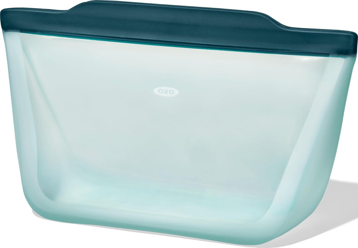 OXO Good Grips Silicone Reusable Bag – Stand-Up Half Gallon (64 oz) - Lagoon