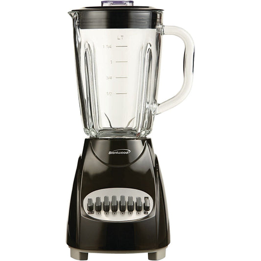 Brentwood 12-Speed Glass Jar Blender, Black