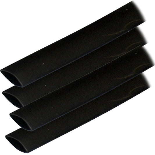 Ancor 3/4" x 6" Heat Shrink Black 4-Pack