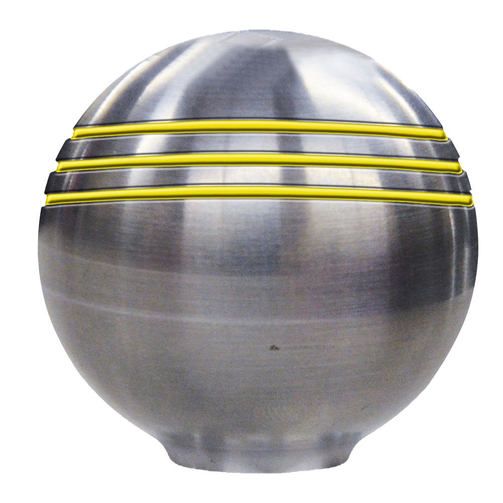 Schmitt & Ongaro Marine Throttle Knob 18542 - 1-7/8" Gold Grooves