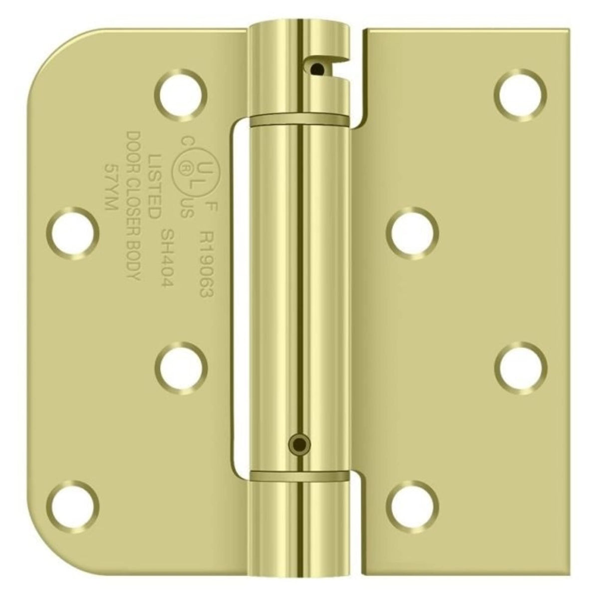 Deltana DSH4R5TT2D Single Action Steel 4-Inch x 4-Inch x 5/8-Inch x Sq Spring Hinge by Deltana