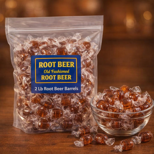 Root Beer Barrels Candy – 2 lb Bag, Classic Hard Candy, Sweet & Fizzy Root Beer Flavor