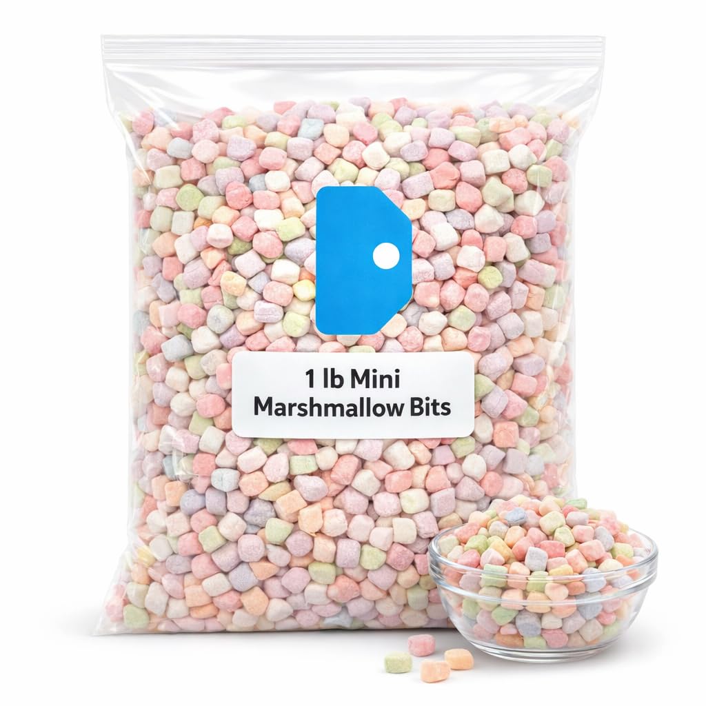 Dehydrated Cereal Marshmallows, 1 Pound Bulk Bag Mini Dehydrated Marshmallows, 673202