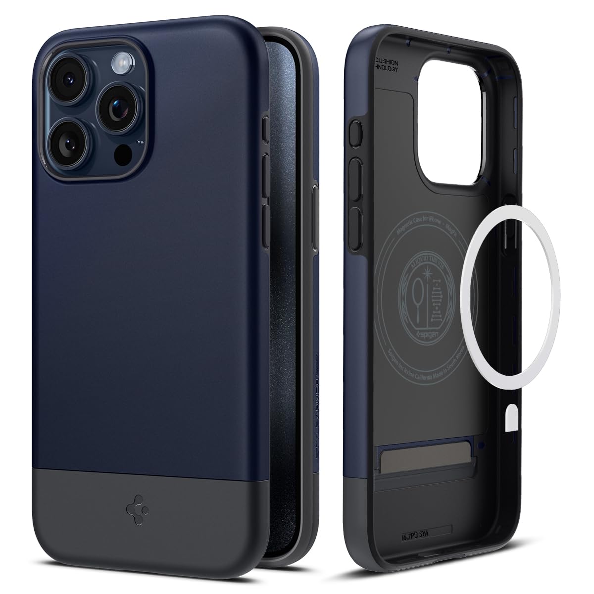 Spigen Style Armor MagFit iPhone 15 Pro Case Midnight Indigo