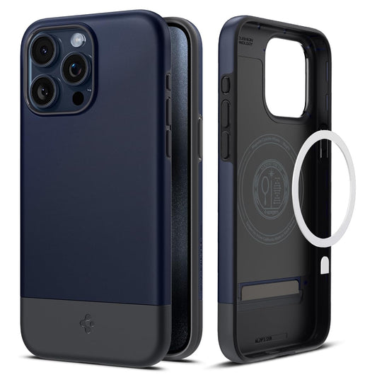 Spigen Style Armor MagFit iPhone 15 Pro Case Midnight Indigo