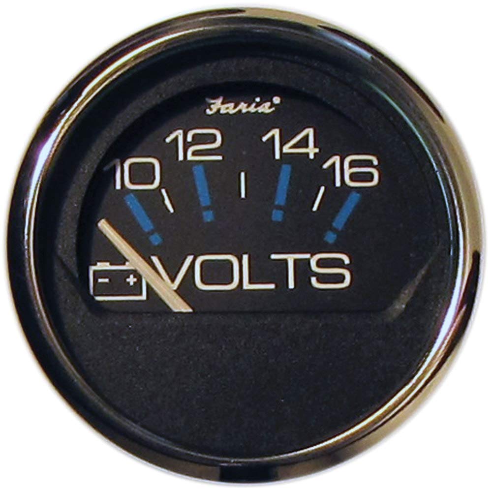 Faria Chesapeake Black 2" Voltmeter VP9154