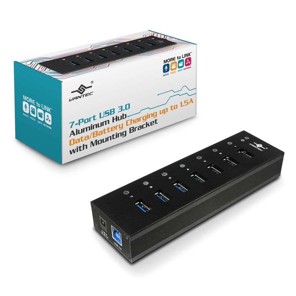 Vantec 7-Port USB 3.1 Aluminum Hub