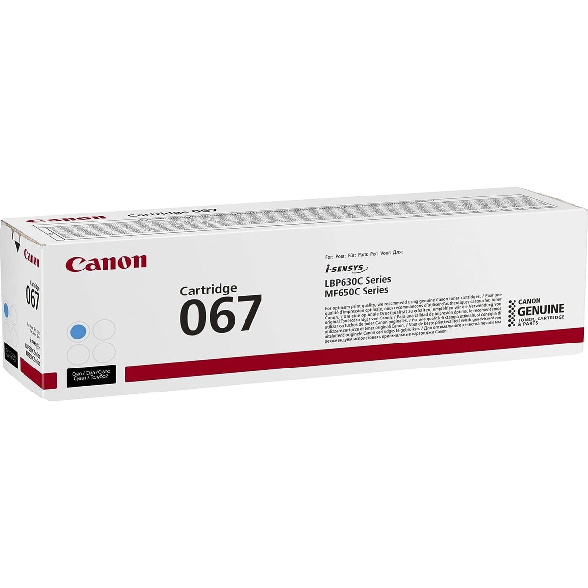 Canon Genuine 067 Cyan Toner Cartridge Compatible with LBP633Cdw, LBP632Cdw, MF652Cdw, MF653Cdw, MF654Cdw, MF656Cdw
