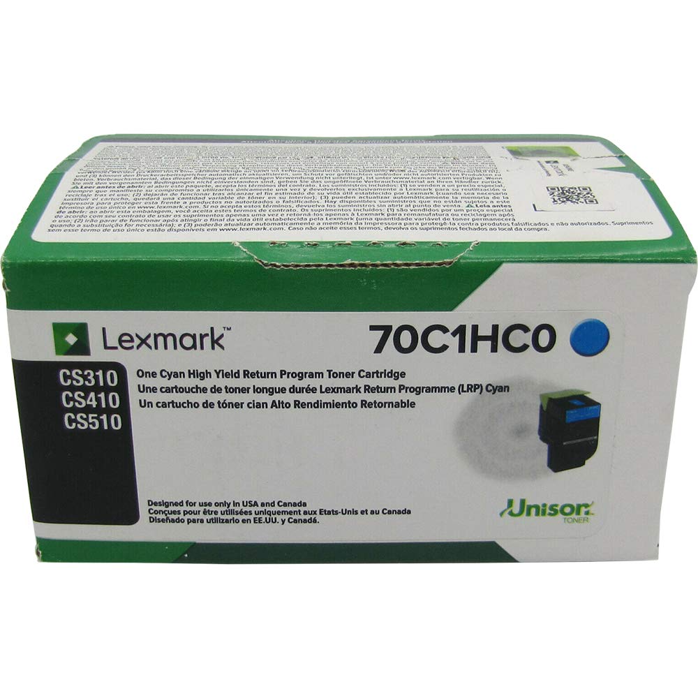 Lexmark - 70C1HC0 (LEX-701HC) High-Yield Toner, 3000 Page-Yield, Cyan 70C1HC0 (DMi EA