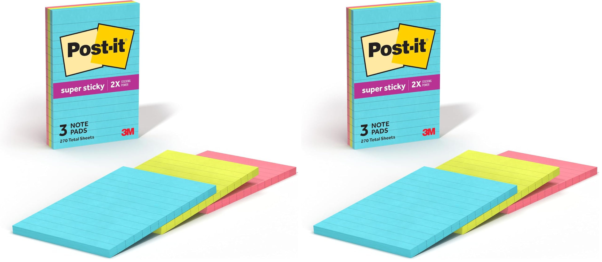 3M Post-it Super Sticky Lined Notes 4 x 6 in. 2 Pack