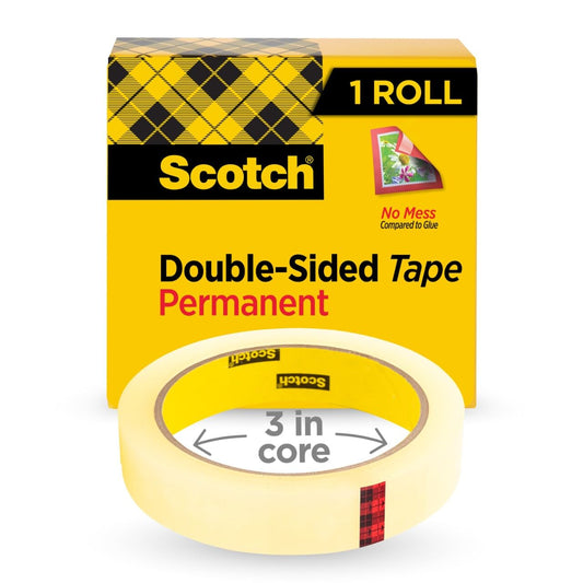 3M Scotch Double Sided Tape 665, 3/4in x 1296in