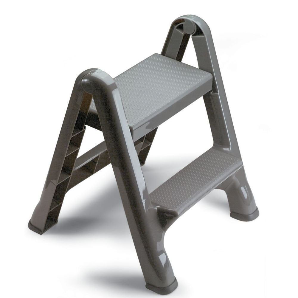 Rubbermaid 2-Step Folding Stool 14-Inch, Dark Grey
