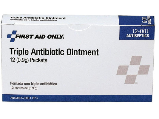First Aid Only 12-001 Triple Antibiotic Ointment Packet (Box of 12)