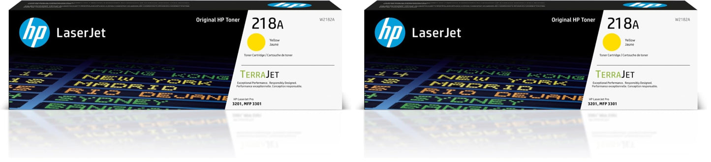 HP 218A Yellow Toner Cartridge W2182A Pack of 2