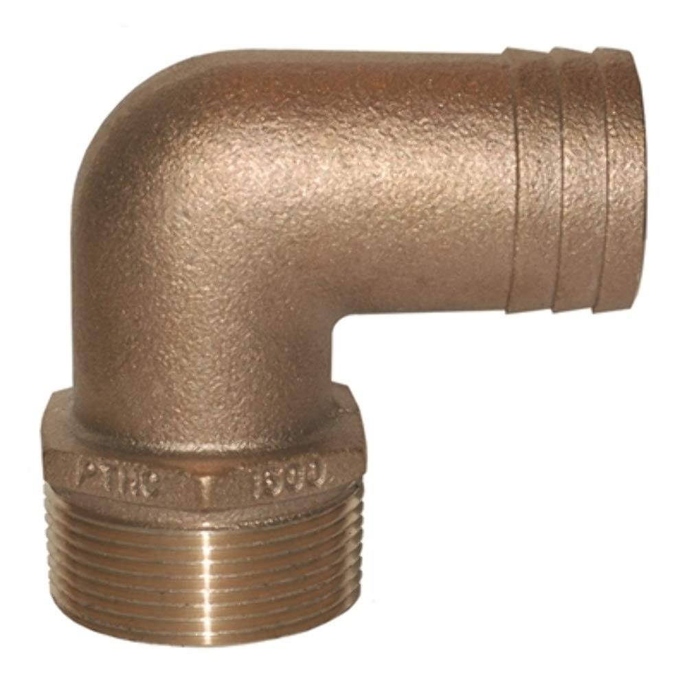 GROCO 1" NPT x 1" ID Bronze Elbow Fitting PTHC-1000
